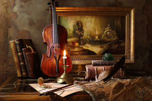 modern-3-piece-canvas-print-still-life-with-violin-and-painting-ii