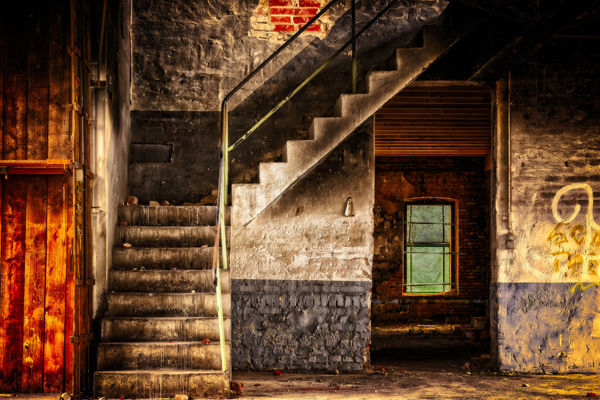 framedposter-print-abandoned-stairs