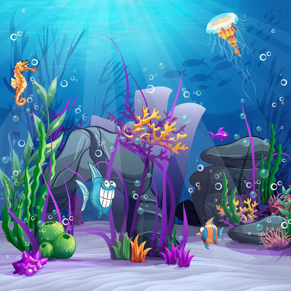 9-piece-canvas-print-underwater-treasure-hunt