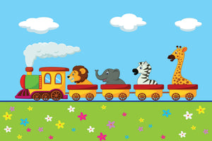 aluminium-print-animal-train