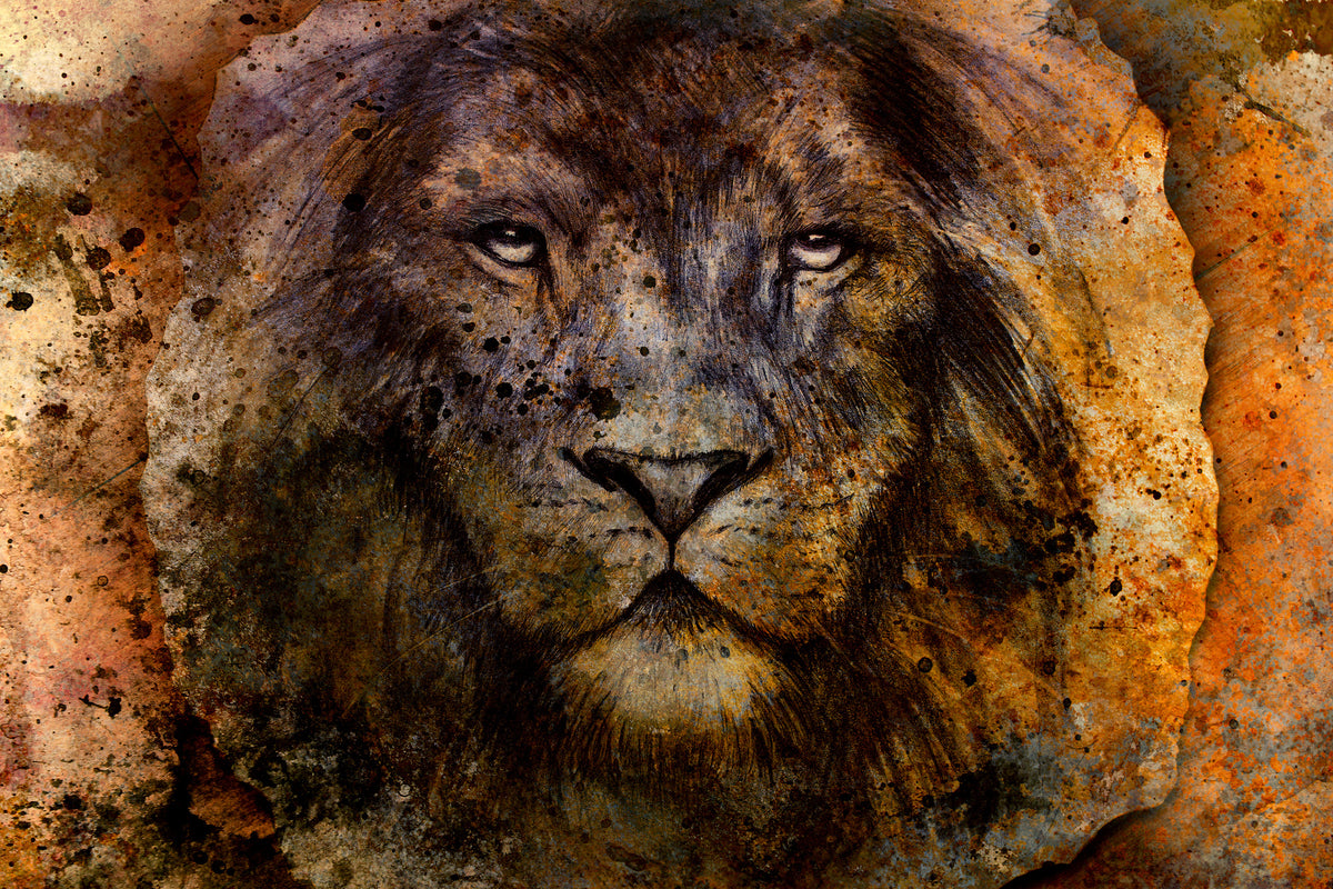 canvas-print-portrait-of-a-lion-ii