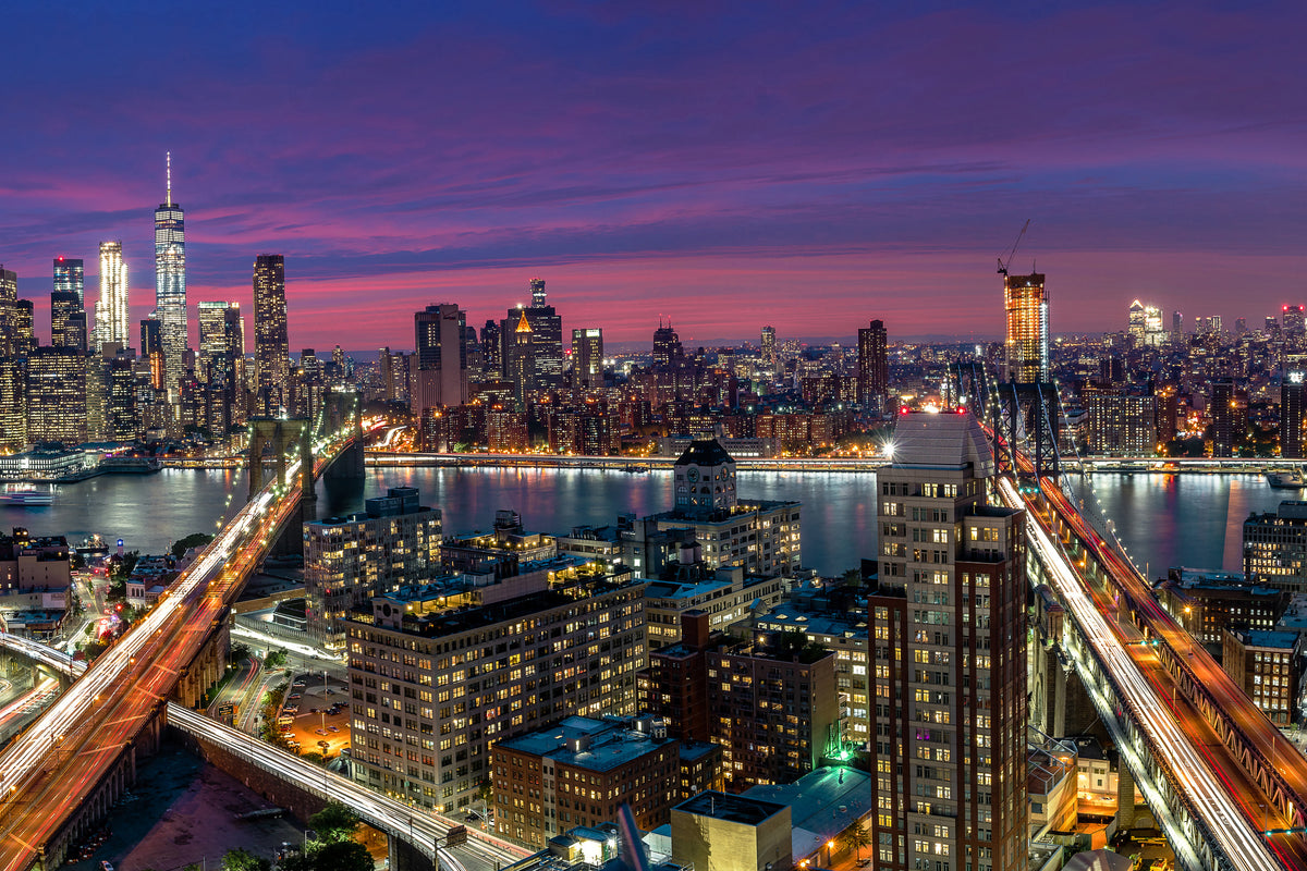 acrylic-print-manhattan-skyline-at-sunset