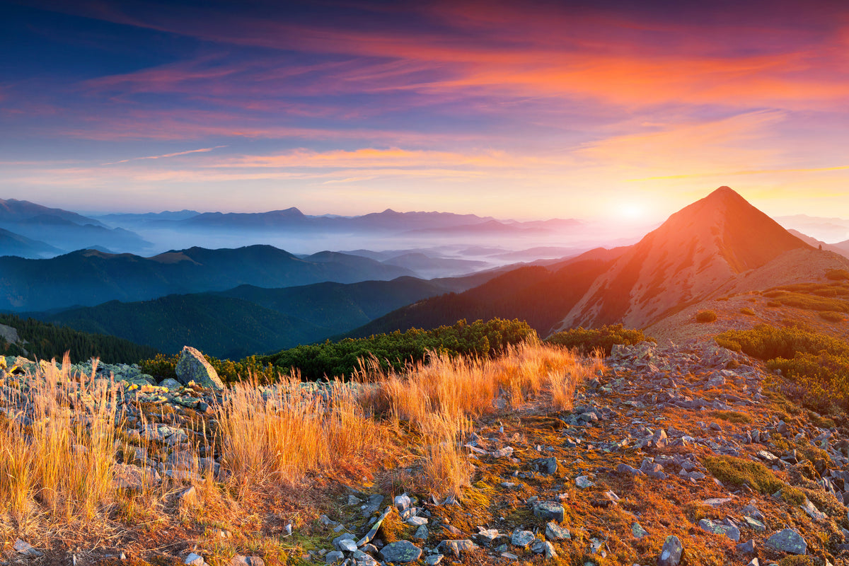 acrylic-print-sunset-in-the-alps