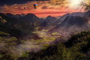 poster-print-hot-air-balloons-in-the-sunset