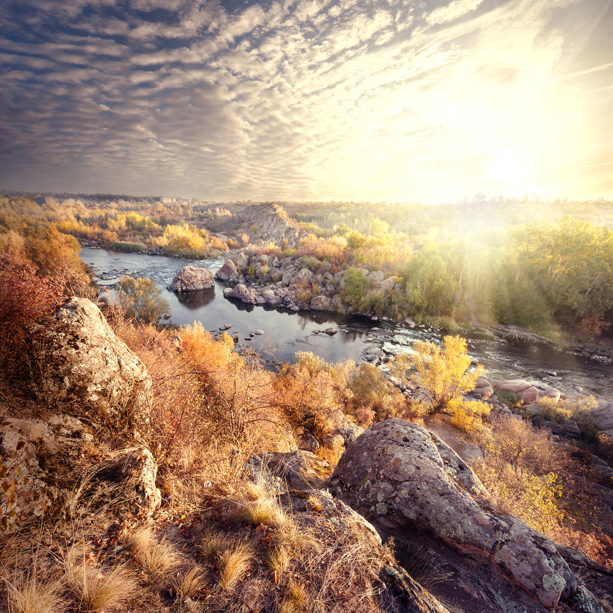 9-piece-aluminium-print-sunrise-on-the-river