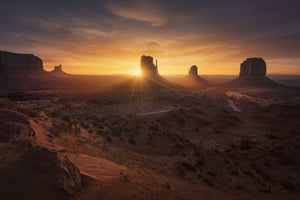 3-piece-aluminium-print-monument-sunrise