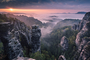 framedposter-print-sunrise-on-the-rocks