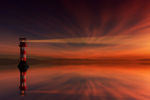 canvas-print-red-sky-at-the-lighthouse