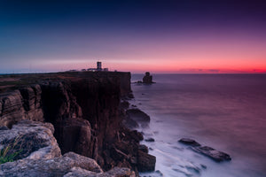 3-piece-aluminium-print-the-lighthouse-at-dusk