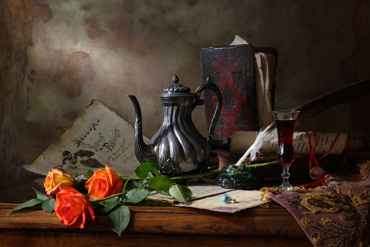 modern-3-piece-canvas-print-still-life-with-teapot-and-roses