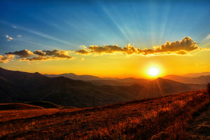 modern-3-piece-aluminium-print-sunset-in-the-world-of-mountains