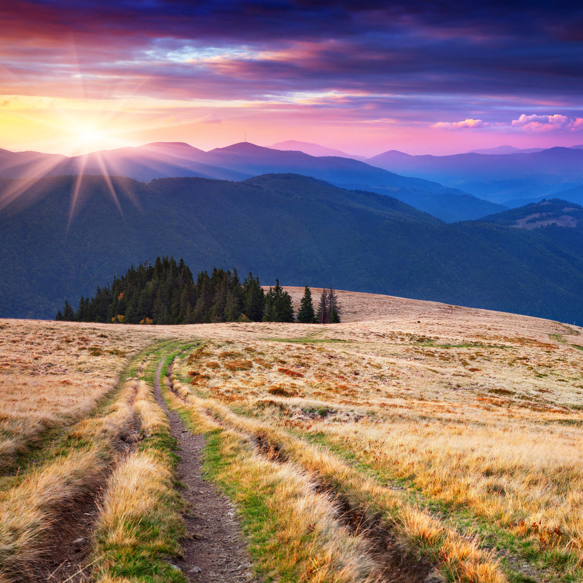 9-piece-acrylic-print-sunset-in-the-mountain-scenery