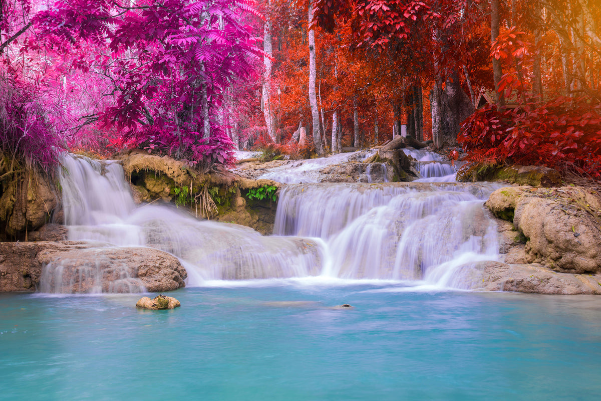 modern-3-piece-aluminium-print-paradisiacal-waterfall