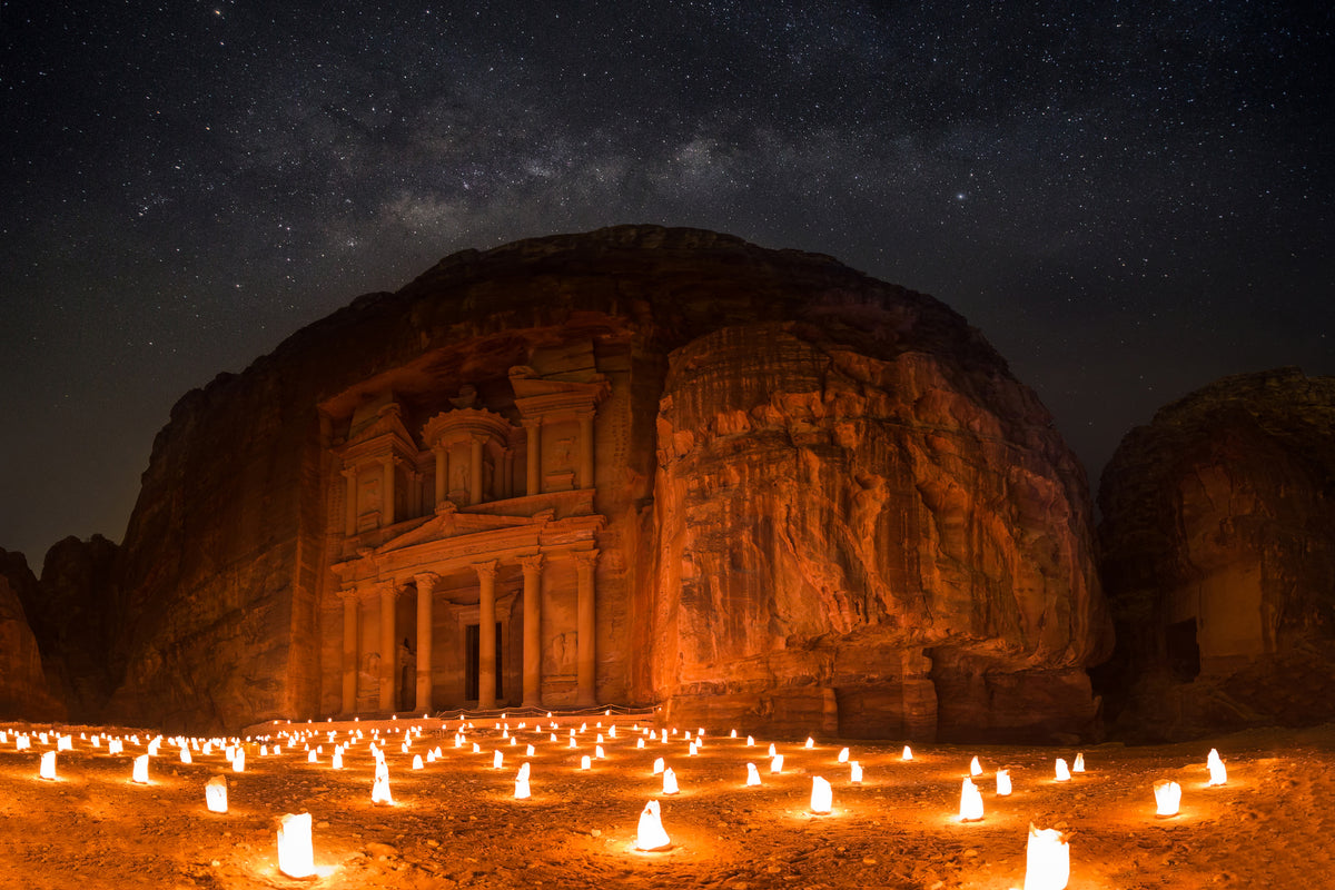 acrylic-print-petra-by-night