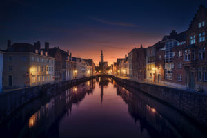 poster-print-sunset-in-brugge