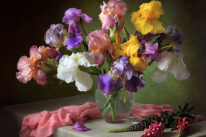 framedcanvas-print-floral-calm-in-a-pastel-shade