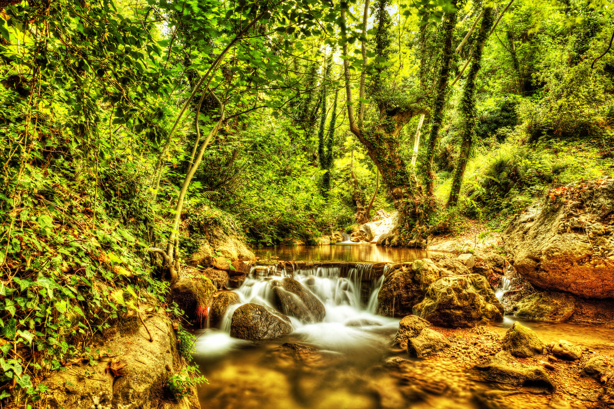 framedcanvas-print-waterfall-in-the-forest