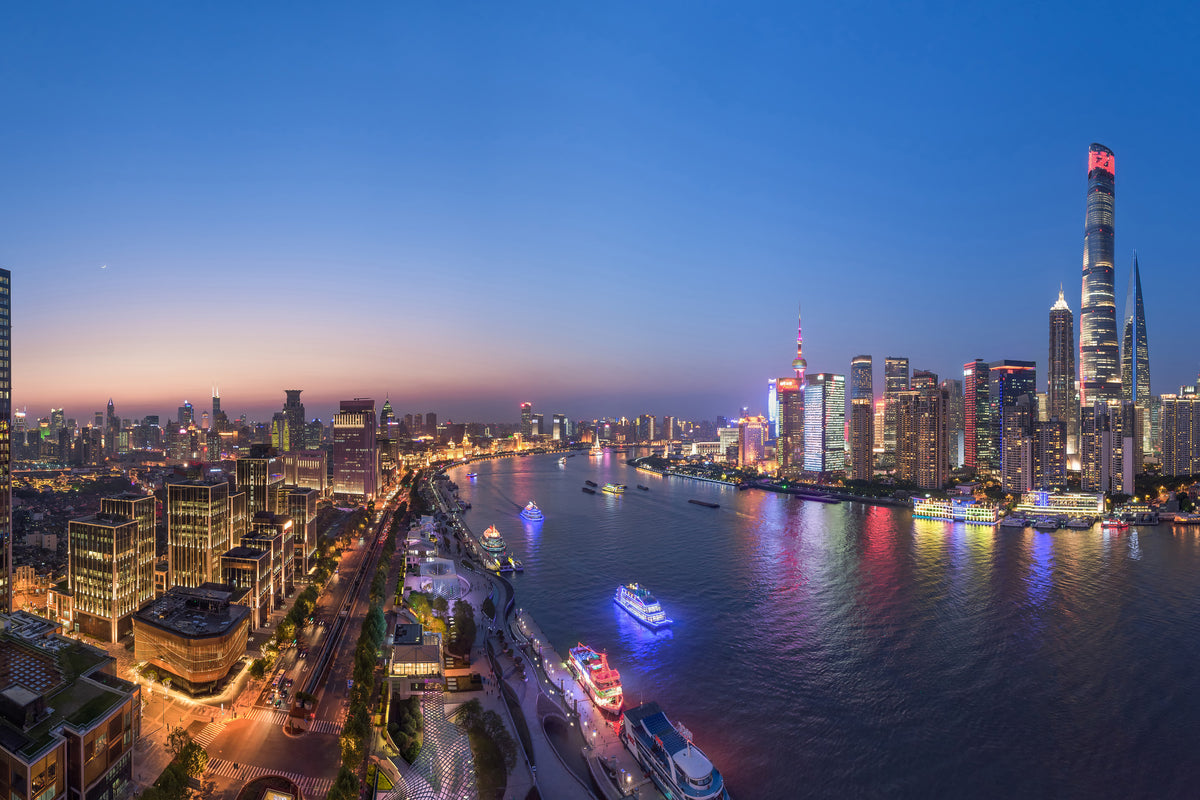 modern-3-piece-aluminium-print-the-blue-hour-in-shanghai
