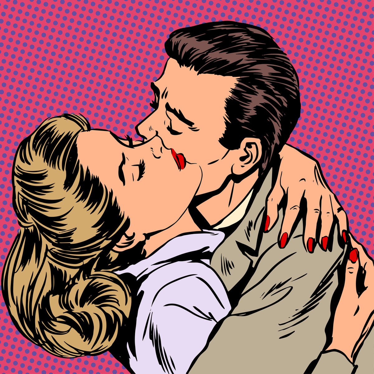 4-piece-aluminium-print-pop-art-longing