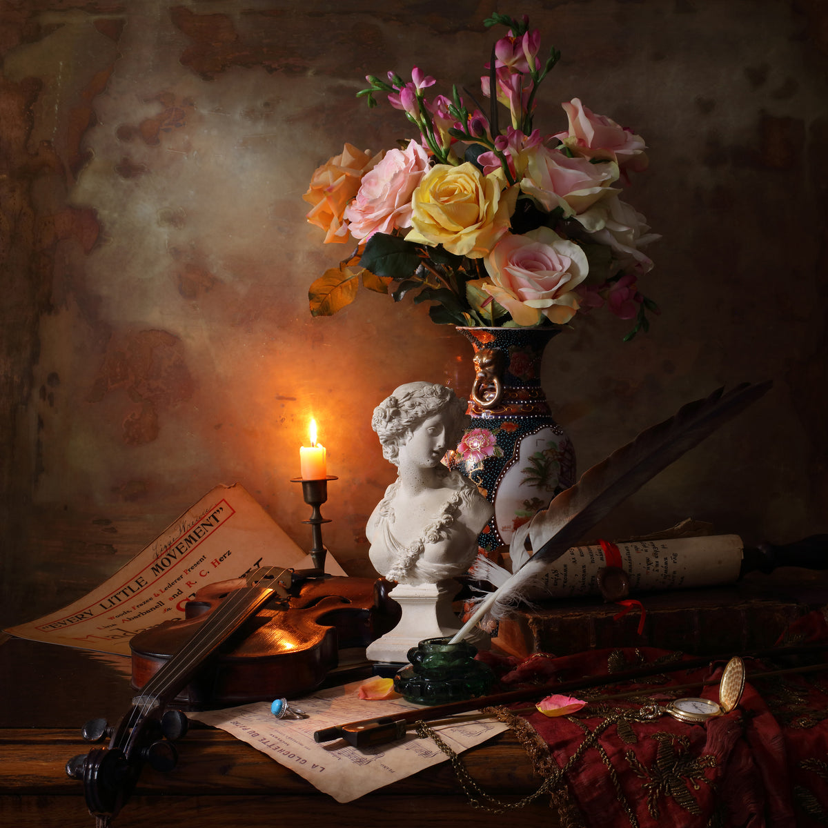 9-piece-acrylic-print-still-life-with-bust-and-flowers